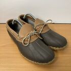 LL Bean Boots Men’s 9 M Brown Moccasin Low Cut Unlined Duck Tie Leather USA