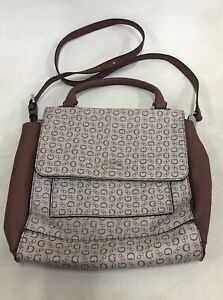 Brown Guess Women's Handbag & Crossbody Purse with Adjustable/Removable Strap