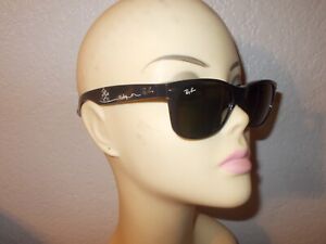Ray Ban Disney RB 2132 New Wayfarer 6373 Black Frame Green 55mm Glass Sunglasses