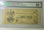New ListingMexico 5 Pesos Currency 1916 P-S949b Estado De Oaxaca Banknote PMG40 S/N 18303