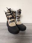 Sorel Womens Snow Angel Tan Lace-Up Winter Boots NL190-233 Thinsulate Size 9.5