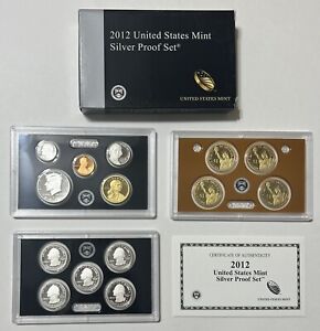 New Listing2012 UNITED STATES MINT SILVER PROOF SET WITH BOX AND COA
