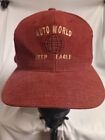 Vintage Auto World Jeep Eagle Adjustable OSFA Hat Cap Red 100% Cotton Yupoong