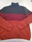 Topman Sweater Mens Large Pullover Turtleneck Cable Knit Long Sleeve Chunky