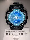 Casio G-Shock Men's Analog-Digital Watch Black Band Blue Hyper Color GA-110B-1A2