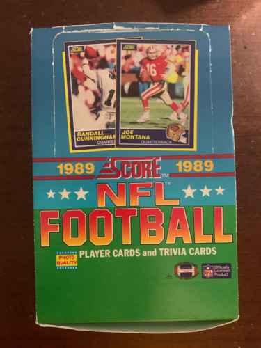 1989 Score Football 36 Pack Wax Box Super Clean