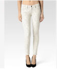 Paige Verdugo Honey Comb Cultured Pearl Jeans , New With Tags , Sz 28,  Ivory