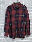 Tommy Hilfiger Mens XL Red Plaid Button Down Shirt Preowned