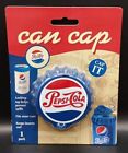 Pepsi Old Logo Pop Soda Can Locking Top Cap Keep Bugs Out Helps Prevent Spills