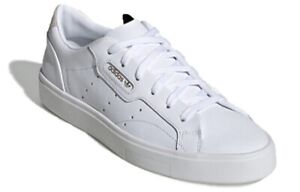 Women’s Adidas Sleek Crystal White Low top Leather Sneakers US 8.5 UK 7 - DB3258