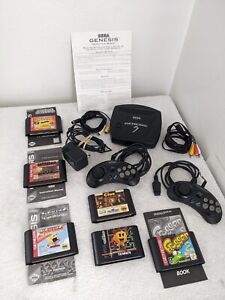 New ListingSega Genesis 3 Bundle Controllers AV Cables Charger and 6 Games & Manuals Works