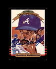 Claudell Washington Signed 1985 Donruss Diamond Kings Atlanta Braves Autograph