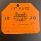 USAC 1970 Pit Pass Stub Auto Racing Races #382