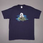 Vintage Y2K Human-i-Tees Sea Otter Anvil Mens XL Navy Blue T Shirt Short Sleeve