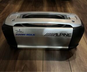 ALPINE SWE-1400 Powered Subwoofer Car Audio 220W MAX Box-shape