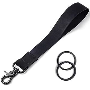 XCHIN Hand Wrist Lanyard Key Chain Holder Black Wristlet Strap for Key for Wo...