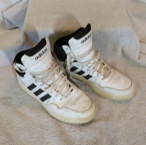 Adidas Mens Preowned Leather High Top Basketball Shoes, Size: 10.5 #US39-15