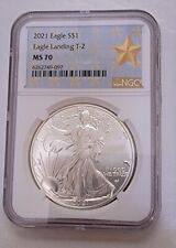 2021 W American Silver Eagle MS70 $1 NGC WEST POINT MINT NO RESERVE