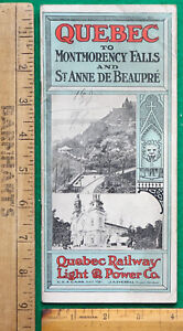 Quebec Railway Light & Power Company Brochure Quebec To Montmorency Falls 1900s