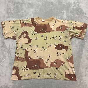 Vintage Desert Storm Camo T-Shirt Adult XL Chocolate Chip 80s Military Army USA
