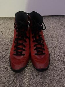 Adidas Lbn Varners Size 8 Red And Black wrestling shoes