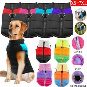 Puppy Dog Vest Jacket Warm Pet Waterproof Clothes Small/Large Winter Padded Coat
