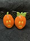 Disney Mickey and Minnie Mouse Halloween Pumpkin Salt and Pepper Shakers