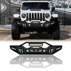 Vijay For 2020-2024 Jeep Gladiator JT Black Texture Front Bumper W/Winch Plate (For: Jeep Gladiator)