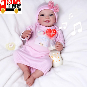 New ListingLifelike Reborn Baby Dolls with Heartbeat and Coos Leen, 20-Inch Soft Baby Feeli
