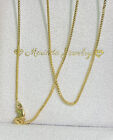 18k Solid Yellow Gold Shiny Small Franco Chain Necklace, 16”- 3.37 Grams