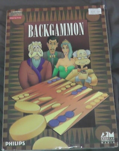 philips cdi game backgammon complete in long box & slipcover cd-i cd interactive