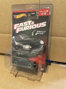 Hot Wheels 2023 Fast & Furious Series 1 Toyota Supra Black 5/10 With Protector