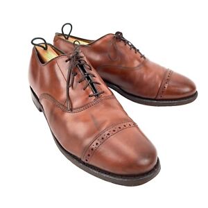 Allen Edmonds Wyngate Walnut Brown Leather Cap Toe Dress Shoe Mens Size 8.5 D