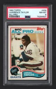 Lawrence Taylor Giants HOF 1982 Topps #434 Rookie Card Rc PSA 8 (NM-MT) x507
