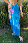 Sheer Sarong Blue Multicolor Jellyfish Beach Bikini Cover-up Wrap Skirt Dress