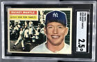 1956 Topps MICKEY MANTLE #135 Gray Back SGC 2.5