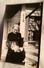 Vintage Real Photo Postcard Cat Kitten On Granny Grandmothers Lap RPPC