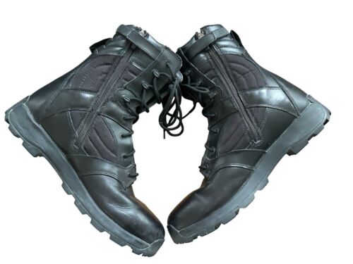 New Balance OTB Black Leather Tactical Boots Side Zip Men’s Size 13 M 991MBK