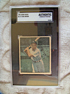 1951 Berk Ross baseball Yogi Berra graded SGC vintage 2-4
