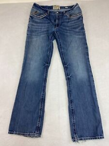 Ariat Jeans Mens 34x36 M4 Relaxed Boot Cut 100% Cotton Denim Cowboy Western READ