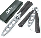MTech Butterfly Balisong Trainer Training Dull Blade Silver Metal Practice Knife