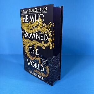 He Who Drowned The World ~ Parker-Chan 1st Ed SIGNED Sprayed Stenciled Book