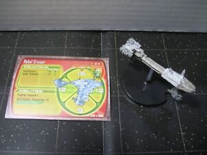 =Star Wars Miniatures STARSHIP BATTLES Rebel Cruiser 9/60 with card=