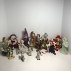 VTG (16) Porcelain Clown Figurine Lot. All Diff. Sizes, Poses, Kinds. Best Offer