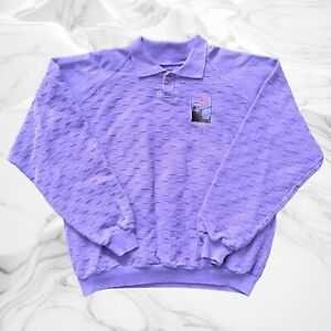 Vintage 90s IBM Sweater Men's Size Large Purple Sweatshirt Computers USA Adult