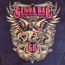 The Genoa Bar Nevada's Oldest Thirst Parlor Black L Double-sided Graphic T-Shirt