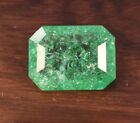 10 Ct Natural Muzo Colombian Green Emerald Certified Emerald Cut Loose Gemstone