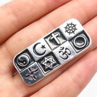 925 Sterling Silver Vintage Coexist Symbol Pin Brooch