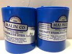 2 MALIN AVIATION S/S AIRCRAFT SAFETY WIRE 1lb roll of both .015 & .041 w/ certs