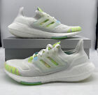 Adidas UltraBoost 22 White Green Blue Running Sneakers GX5913 Mens Size